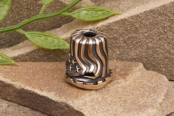 Бусина для темляка Флаг США (бронза) от мастерской Братьев Пешковых