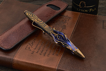 Авторская титановая ручка Дмитрия Стрельцова «Амелия. Спуки» с затвором Т2