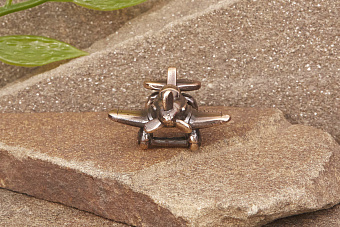 Бусина на темляк Самолет от мастерской Крымская бронза
