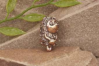 Бусина на темляк Ёжик от мастерской Крымская бронза