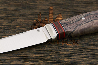 Нож туристический Геннадия Дедюхина Финка Томми, клинок 110мм, сталь N690, рукоять микарта коричн