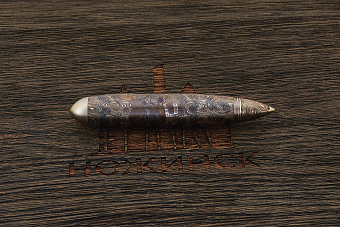 Авторская титановая ручка Дмитрия Стрельцова «Цеппелин. Bad Teddy дамаскаж»