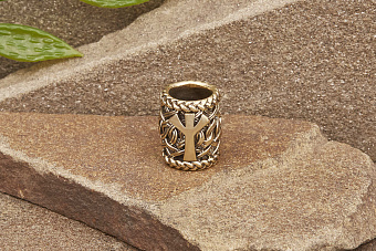 Бусина на темляк Руна Альгиз от мастерской Крымская бронза