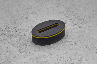 Больстер из G-10 10мм, 33x22мм, с желтым спейсером 1,0мм