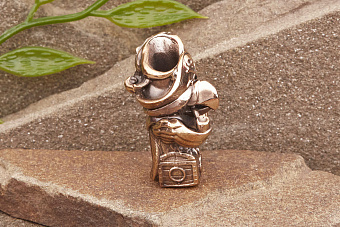 Бусина на темляк Попугай от мастерской Крымская бронза