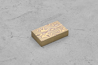 Мокуме пирамиды-I, брусок 36x22x8,0мм, 58г