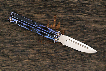 Нож балисонг Reptilian Киборг, модель 06, сталь M390, рукоять титан