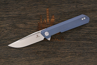 Нож складной Bestech Dundee, клинок 89мм, сталь D2, рукоять G10 серо-синий