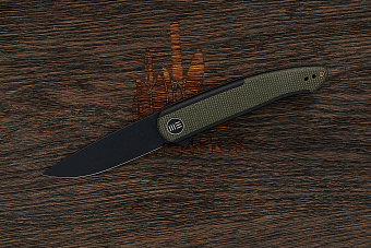 Складной нож We Knife Smooth sentinel, сталь CPM-20CV, рукоять микарта
