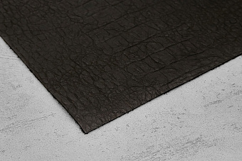 Кожа, имитация крокодила чёрная 1,2-1,4мм