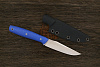 Нож туристический UralEDC, клинок 110мм, сталь Cor-X, рукоять G10 синий - фото №2