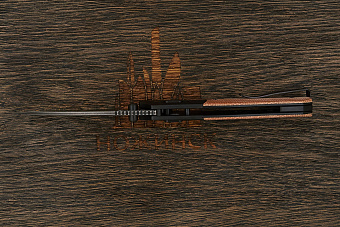 Нож складной QSP Vault, клинок 83мм, сталь Sandvik 14C28N, рукоять микарта/алюминий-BT