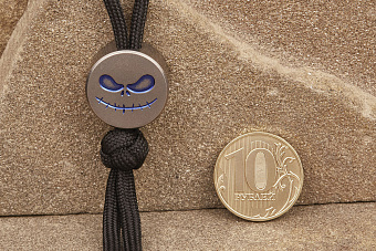 Титановая бусина на темляк «Смайлик.Злой» 