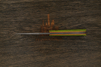 Нож туристический Lizard knives, клинок 95мм, сталь Х12МФ, рукоять микарта, ножны бежево-зелёные