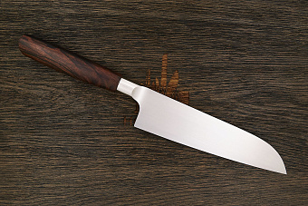 Нож кухонный UralEDC сантоку 180мм, сталь 95Х18, рукоять ironwood