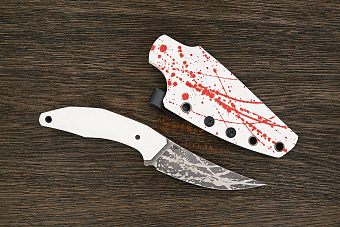 Нож туристический Lizard knives, клинок 98мм, сталь VG-10, рукоять G-10 белый