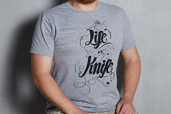 Футболка "My life, my knife", размер L