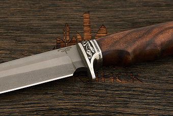 Разделочный нож Игоря Пампуха Модель 083, клинок 120мм, булат легированный, рукоять орех