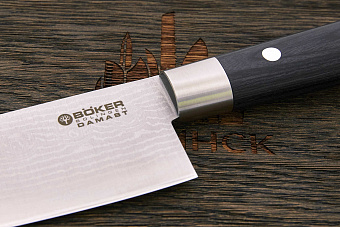 Нож кухонный Böker шеф 212мм, сталь VG-10 в обкладках из дамаска
