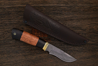 Нож туристический Эльбрус Тайга, клинок 110мм, дамаск