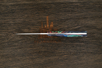 Разделочный нож Къметь, клинок 90мм, сталь Elmax, рукоять микарта