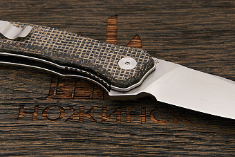 Нож складной QSP Walrus, клинок 86мм, сталь D2, рукоять микарта