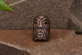 Бусина для темляка Маска-I (бронза) от мастерской Шефера