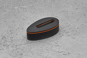 Больстер из G-10 10мм, 37x20мм, с оранжевым спейсером 1,0мм