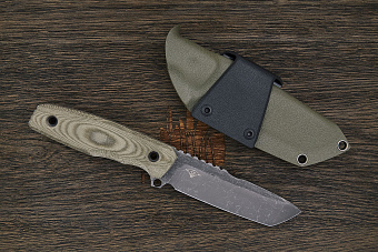 Нож тактический Нож с Котом Тагава, клинок 115мм, сталь VG-10, рукоять микарта