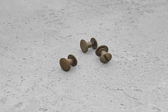 Винт ременной 5 мм (латунь/сталь) антик