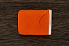 Кошелек с зажимом для денег и ножом оранжевый - фото №2