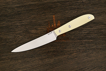 Нож кухонный MOYO Геликон универсальный 140мм, сталь AR-RPM9, рукоять G10-extra слоновая кость