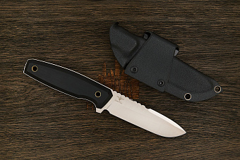 Нож тактический Нож с Котом Тир, клинок 108мм, сталь AUS-10Co, рукоять G10 чёрная