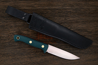 Нож туристический Южный крест Шершень-L, клинок 115мм, сталь N690Co, рукоять текстолит изумруд