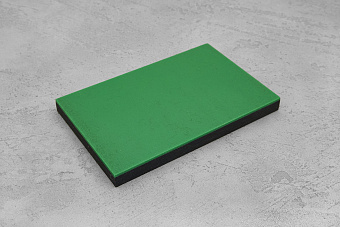 Микарта, плашка 130x80x10(+)мм, с зелёным спейсером 2,0мм