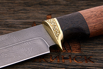 Нож туристический Эльбрус Пума, клинок 140мм, дамаск