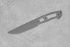 Заготовка для ножа, сталь K110 3,9мм. Модель "Универсал-I" с клинком 125мм, ТО 60-61HRC - фото №1