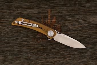 Складной нож WIN+ Vindex, сталь 14C28N, рукоять термопластик желтый