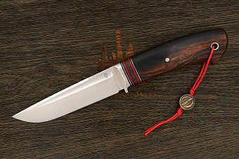 Нож туристический Геннадия Дедюхина Воркер-L, клинок 132мм, сталь M398, рукоять ironwood Т2