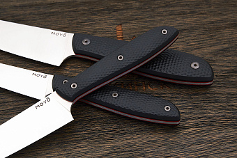 Нож кухонный MOYO Премьер овощной 110мм, сталь AR-RPM9, рукоять G10-extra черный