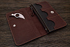 Полноразмерный портмоне 190×115мм с ножом коричневый - фото №4