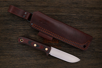 Нож туристический Южный крест Кедр, клинок 115мм, сталь VG-10, рукоять красно-чёрная