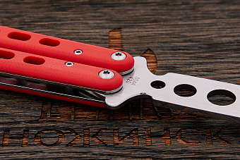 Тренировочный балисонг Böker Balisong trainer, сталь 420, рукоять G10 красный