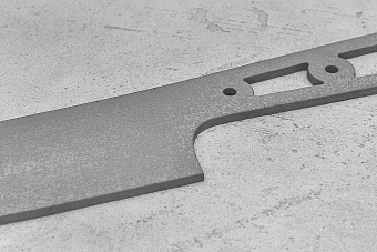 Заготовка для ножа, сталь M390 2,6мм. Модель "Геликон НШ195" с клинком 195мм, ТО 62-63HRC