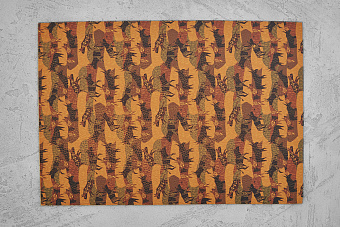 Kydex Cow leather orange 2,03мм, лист 300x200мм