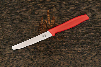 Нож кухонный Böker Sandwich Knife, нержавеющая сталь, рукоять пластик красный