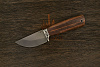Нож шкуросъёмный (скиннер) Игоря Пампуха Модель 074, клинок 95мм, булат легированный, орех Т2 - фото №1