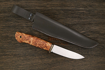 Нож туристический Мастерской Тать Харза, клинок 112мм, сталь Elmax, рукоять кап клена