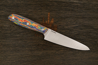 Нож кухонный MOYO Премьер универсальный 150мм, сталь AR-RPM9, рукоять crazyfiber Т1