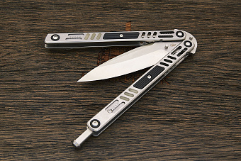 Нож балисонг Reptilian Стикс, модель 02Z, сталь D2, рукоять сталь
